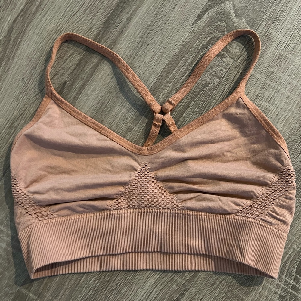 Nike dri fit orange sports bra